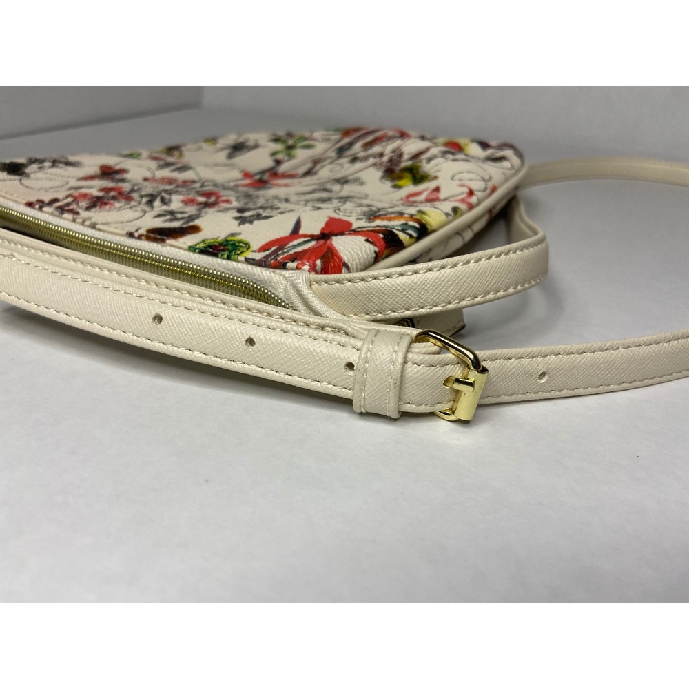Kenneth Cole Reaction Floral Print Crossbody Bag‎ Cream Multi Color Small - Picture 16 of 16